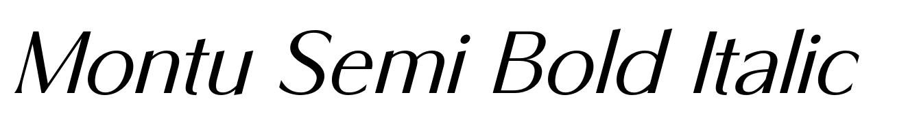 Montu Semi Bold Italic